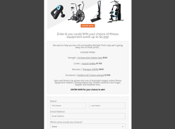 Win Your Choice of Fitness Equipment