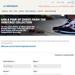 Win your choice of shoes from the Brooks Heritage Collection!