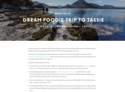 Win your dream foodie trip to Tassie!