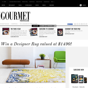 Win your own designer rug, valued at $1,490!