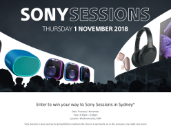 Win your way to Sony Sessions in Sydney